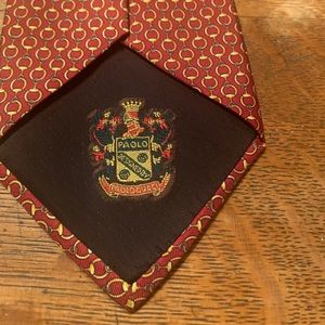 Paolo Gucci Men’s Silk Burnt orange/burg tie
